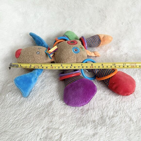 Jellycat Jelly Kitten Brown Dog Rattle Rings Activity Toy Baby Plush - Picture 6 of 6